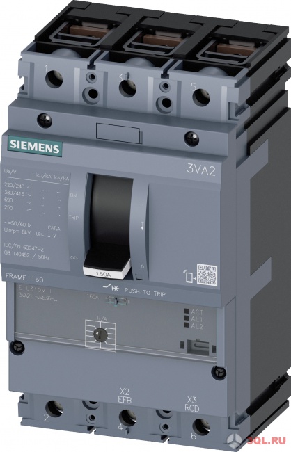 автоматический выключатель Siemens 3VA2110-7MS36-0HA0